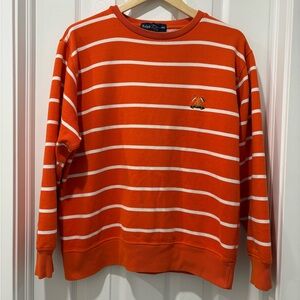 Vintage Polo Ralph Lauren Orange Striped Men's Sweater Crewneck (boot)